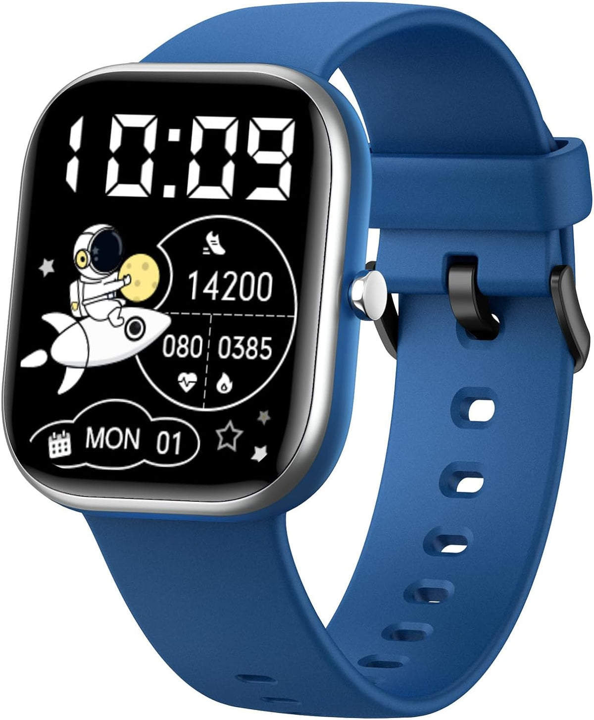 Reloj inteligente para niños, rastreador de fitness, no necesita teléfono/aplicación, 19 modos deportivos, pantalla DIY de 1.5", impermeable IP68, monitor de sueño, podómetros, frecuencia cardíaca