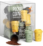 CHEERFUL GOAT Instant Cold Brew Coffe - Taza de viaje de café con forro de cerámica, café de bolsillo especial 100% arábica, liofilizado para una máxima frescura, sin azúcar, sin aditivos
