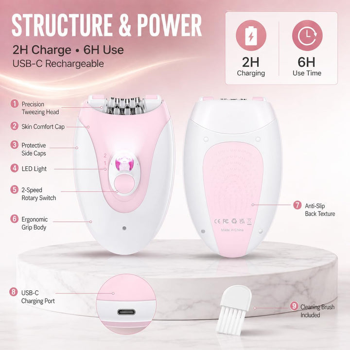 Depiladora para mujer, depiladora facial, dispositivo de depilación...