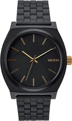 NIXON Time Teller A045 - Reloj analógico de moda para hombre resistente al agua de 100 m (carátula de reloj de 37 mm, correa de acero inoxidable de 19.5 mm-18 mm)
