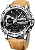 OLEVS Relojes para Hombre Moda Fecha Regalo Cronógrafo Reloj para Hombre Gran Negocio Digital Calendario Resistente al Agua Reloj de Muñeca para Hombre