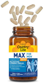 Country Life Max - Multivitamínico sin hierro para hombres, 120 tabletas