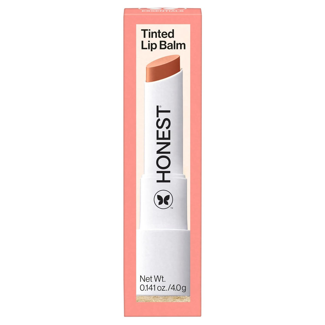 Honest Beauty Bálsamo labial hidratante vegano con color, rico en a...