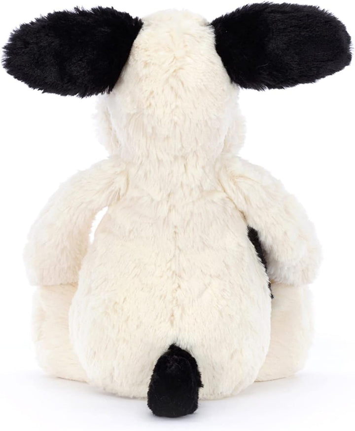 Muñeco de peluche cachorro negro y crema Jellycat Bashful, Negro y...