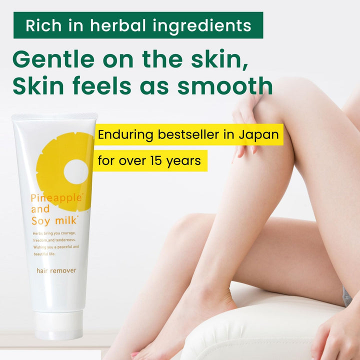 SUZUKI HERB LABORATORY Crema depilatoria, 8.1 oz | Con piña y leche...