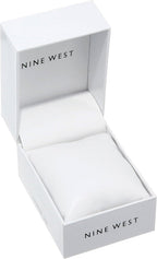 Nine West Reloj de Mujer con Esfera Floral y Brazalete de Malla