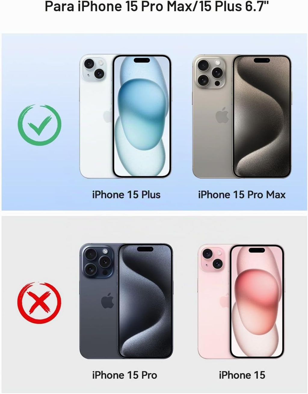 NEWDERY - Funda de batería para iPhone 15 Pro Max/iPhone 15 Plus, 10000mAh