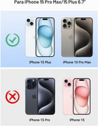 NEWDERY - Funda de batería para iPhone 15 Pro Max/iPhone 15 Plus, 10000mAh