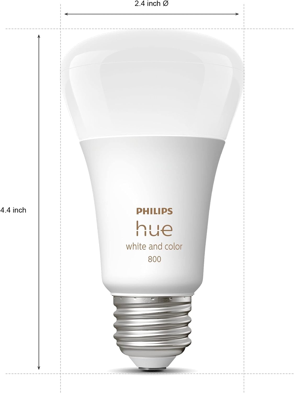 Philips Hue Bombilla inteligente blanca y ambiental de color 60 W A19