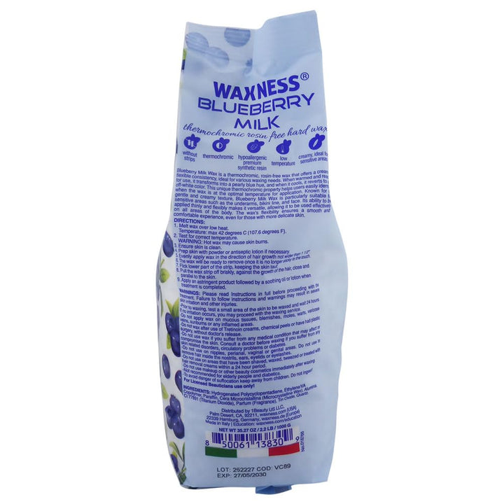 Waxness Perlas de cera dura termocrómica de leche de arándanos a gr...
