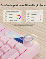 EWEADN C98 Combo de teclado y mouse con cable, teclados ergonómicos...