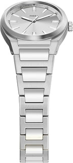 Fossil Reloj Everett de acero inoxidable con tres manecillas para mujer