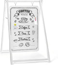 Ilyapa Letrero Magnético Moderno de Doble Cara Giratorio de Borrado en Seco para Acera - 24 X 38 pulgadas Alternativa de Marco en A Pizarra Blanca Colgante Tipo Sándwich - Blanco