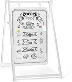Ilyapa Letrero Magnético Moderno de Doble Cara Giratorio de Borrado en Seco para Acera - 24 X 38 pulgadas Alternativa de Marco en A Pizarra Blanca Colgante Tipo Sándwich - Blanco