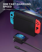 Dock Station para Nintendo Switch/Switch OLED, Set de Bodega 3 en 1 con Módulo IC Original, Cargador AC y Cable HDMI de Alta Velocidad para Salida 1080P HD (No compatible con Sw 2)