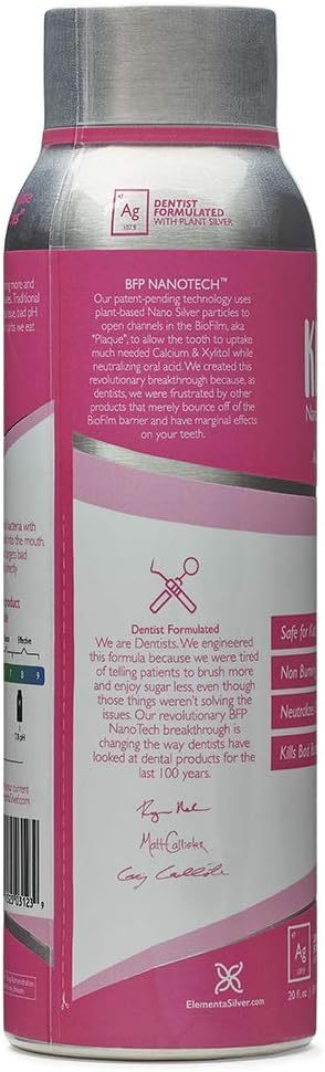 Elementa Essentials - Enjuague bucal para niños, Nano Silver, enjua...
