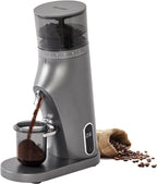 Gemilai Molinillo de Café Eléctrico de Fresas Cónicas, Molinillo de Granos de Café con Temporizador Inteligente 60S, 60 Ajustes de Molienda Ajustables Precisos para Espresso, 2-12 Tazas, Fácil de