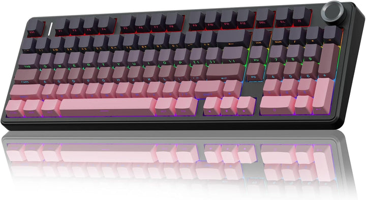 Teclado mecánico inalámbrico AULA F99 Pro con perilla, teclado trim...