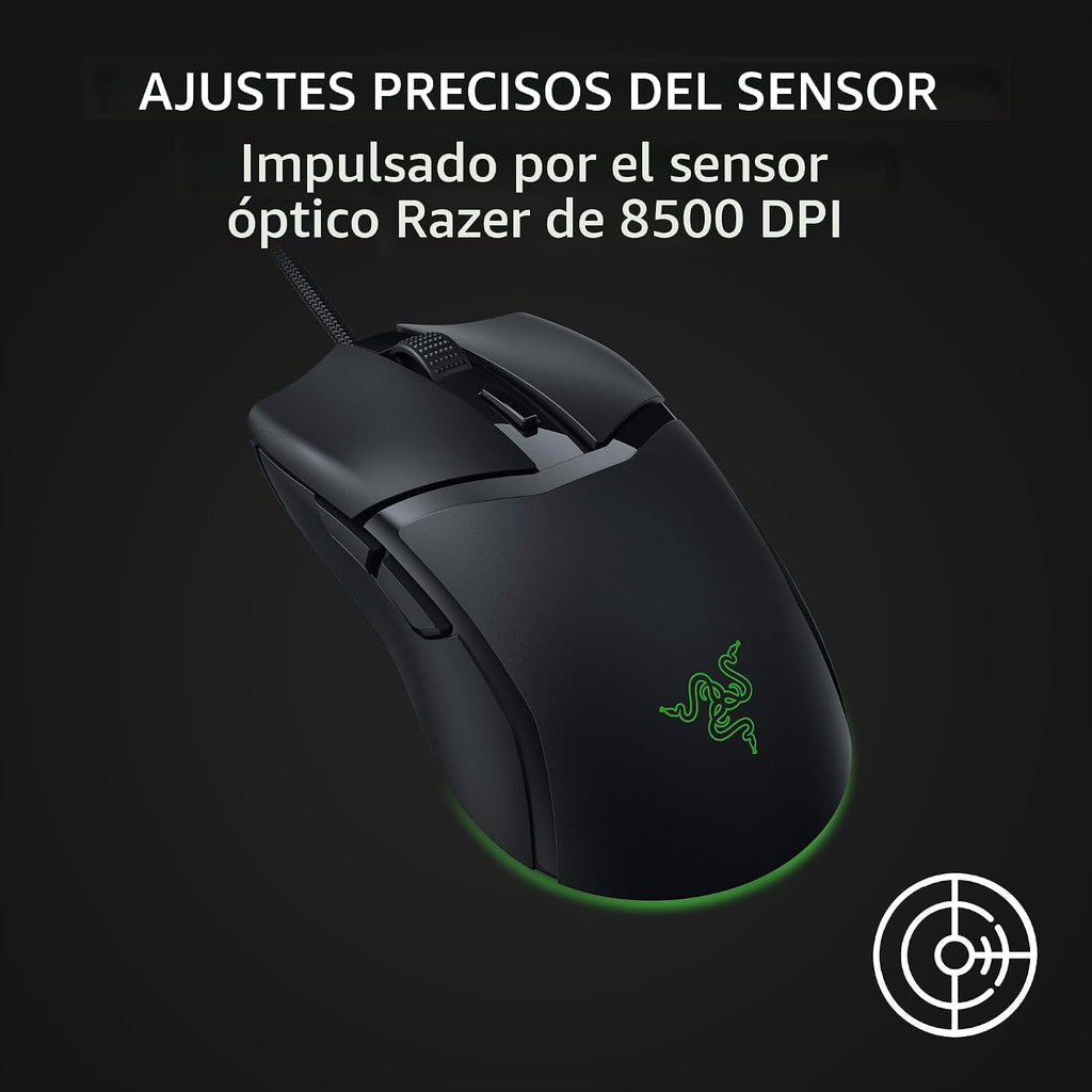Ratón Razer Cobra con cable para juegos: diseño ultraligero de 58g...