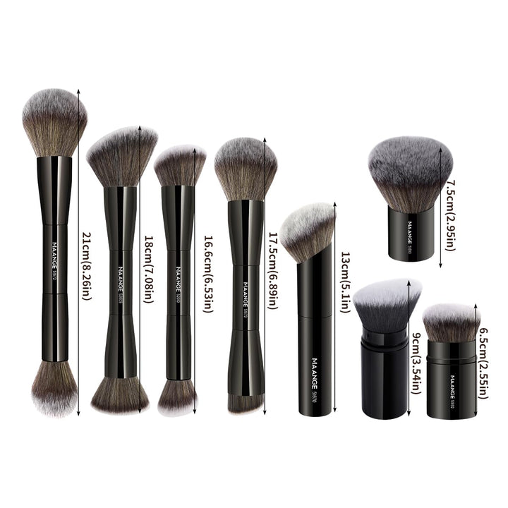 MAANGE 8 Pzas Brochas de Maquillaje con Bolsa, Brochas de Maquillaj...