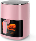 Sweetcrispy Freidora de aire de 6 cuartos con ventana, horno de freidora de aire cuadrado 12 en 1 para la familia, tecnología rápida de aire crujiente de 400 °F, deshidratación, cesta antiadherente y