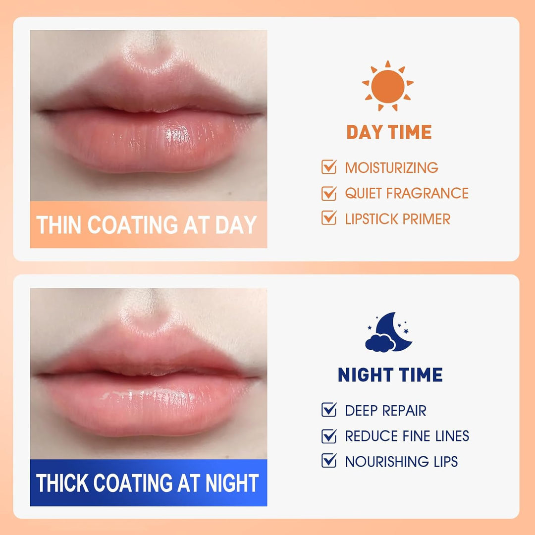 Juego de 12 mascarillas nocturnas para labios, tratamiento labial d...
