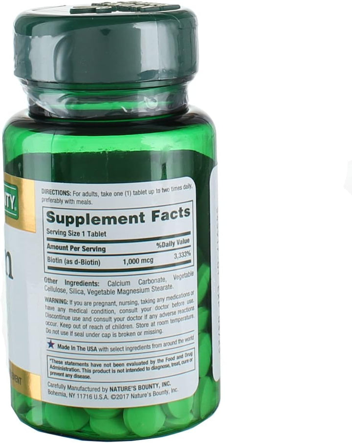 Nature's Bounty Energy Health Comprimidos recubiertos de biotin...
