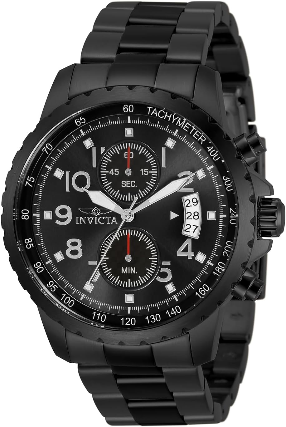 Invicta Specialty - Reloj de cuarzo para hombre, 1.77 pulgadas, acero inoxidable, color negro, dorado y azul (modelo: 13785 y 13787), 13787, Acero inoxidable
