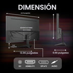 CRUA Monitor curvo QHD 260Hz de 27 pulgadas para juegos, 1800R VA,...