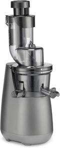 Cuisinart Exprimidor lento fácil de limpiar CSJ-300, negro y gris