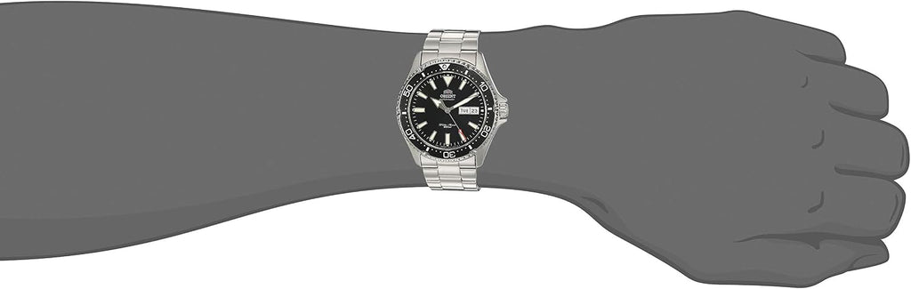 Orient Kamasu - Reloj de buceo automático japonés de acero inoxidable para hombre