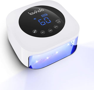 Lavinda Lámpara de uñas LED UV, lámpara de uñas inalámbrica de 54 W...