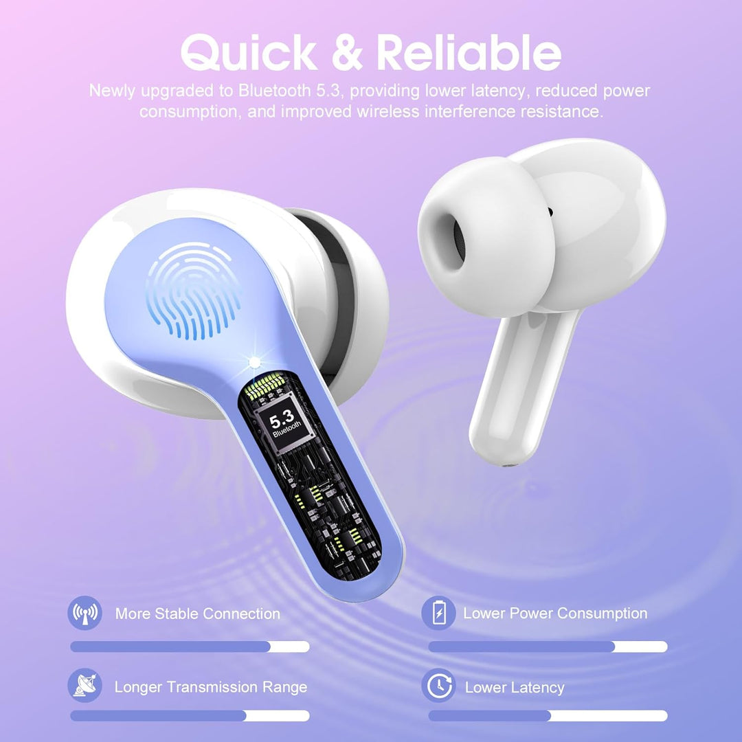 Auriculares inalámbricos, Bluetooth 5.4, estéreo de alta fidelidad,...