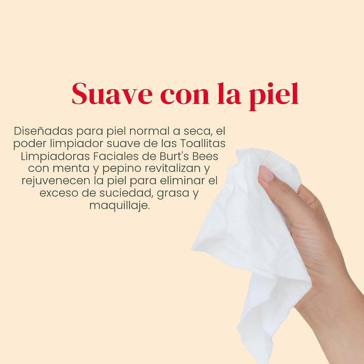 Burt's Bees Rellenos para calcetines, Toallitas faciales de pep...