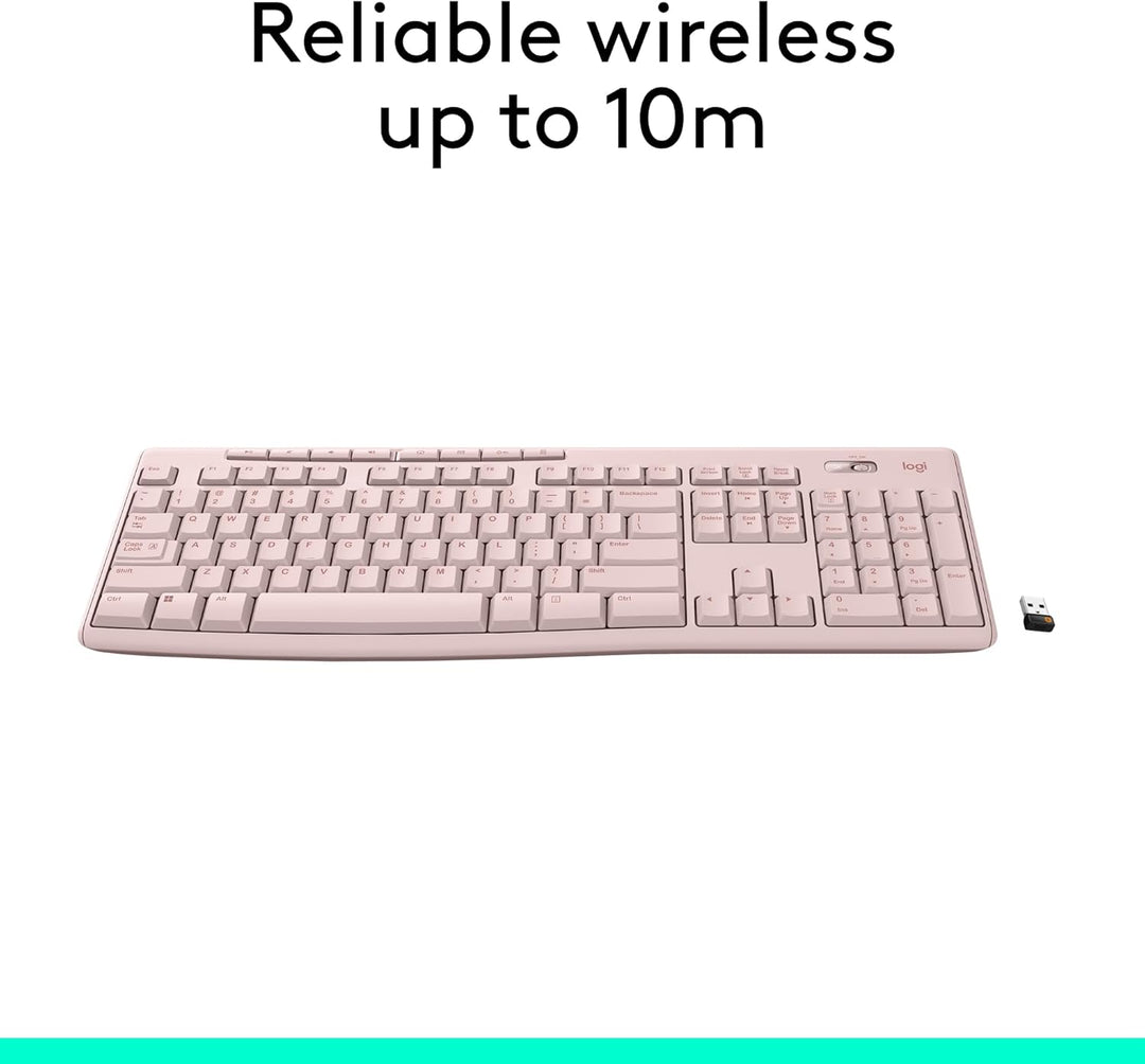 Logitech Teclado inalámbrico K270 para Windows, inalámbrico de 2,4...