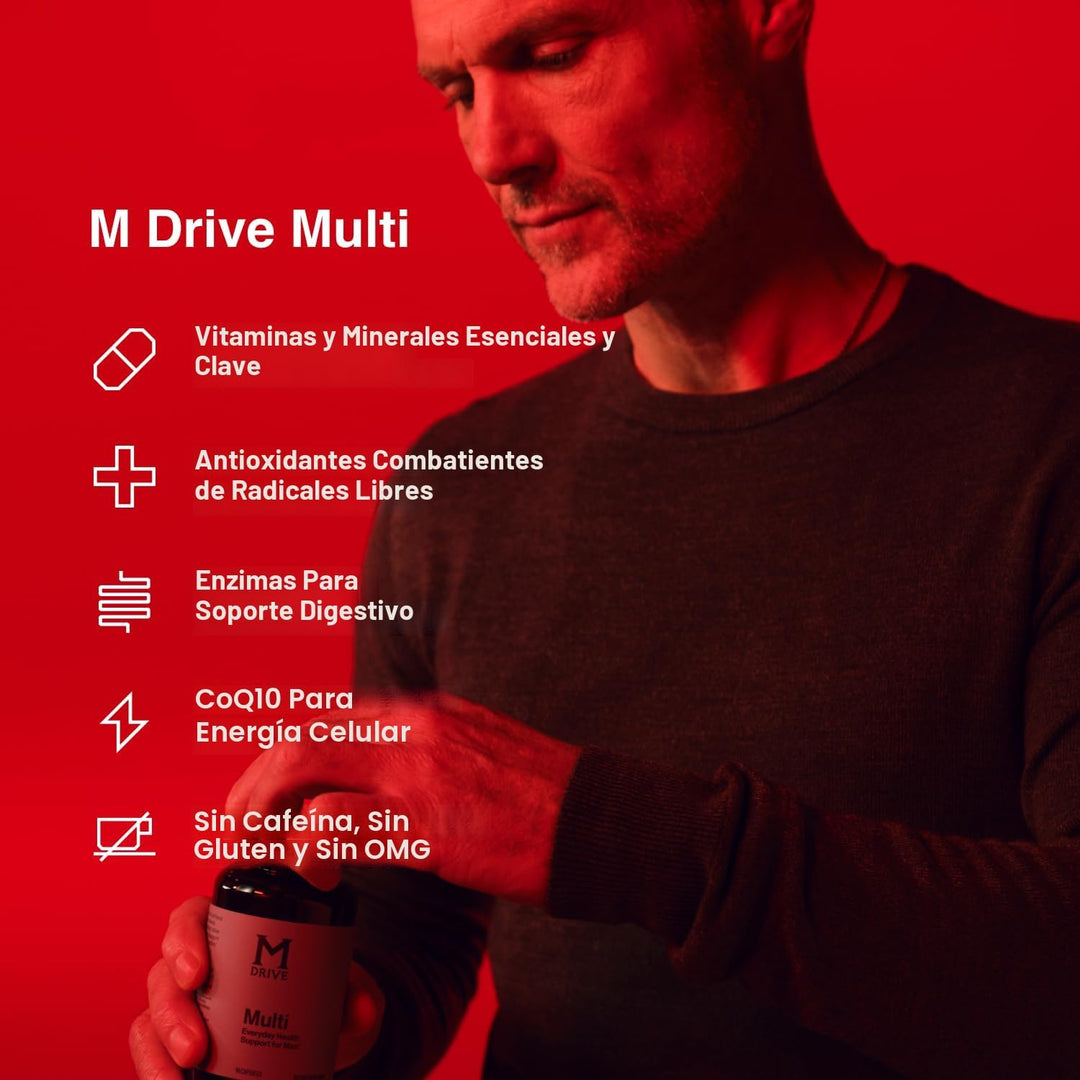 Mdrive Multi para hombres, multivitamínico diario, apoyo para la sa...