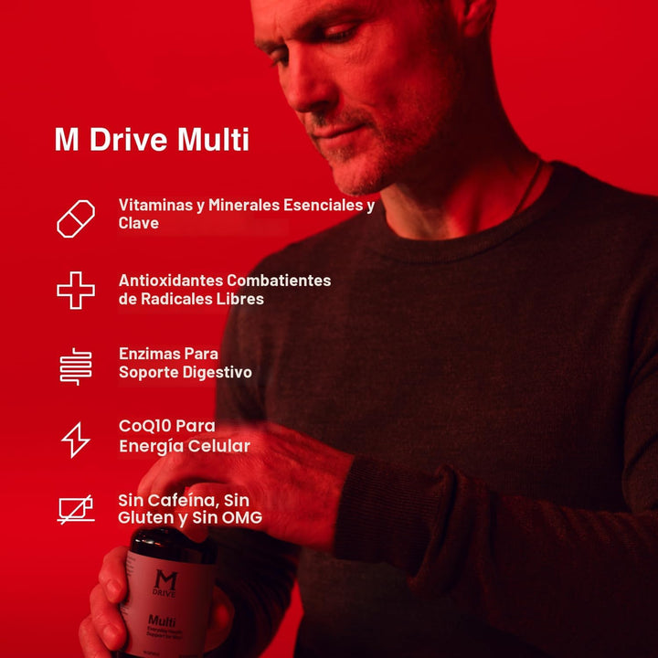 Mdrive Multi para hombres, multivitamínico diario, apoyo para la sa...