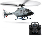A60 206 Helicóptero de control remoto avión 4CH RC Heli Aileronless escala 1/42 giroscopio de 6 ejes retención de altitud para adultos principiantes/gris
