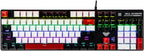 MechLands Aula S500 - Teclado mecánico con cable para juegos, Negro&rojo