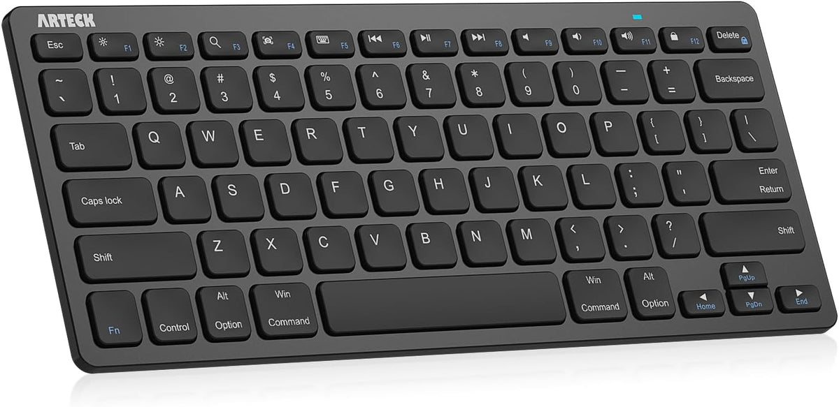 Arteck - Teclado Bluetooth ultradelgado compatible con iPad de 10.2 pulgadas/iPad, Negro