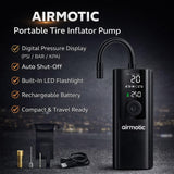 Airmotic Compresor de aire portátil para inflador de neumáticos, bo...