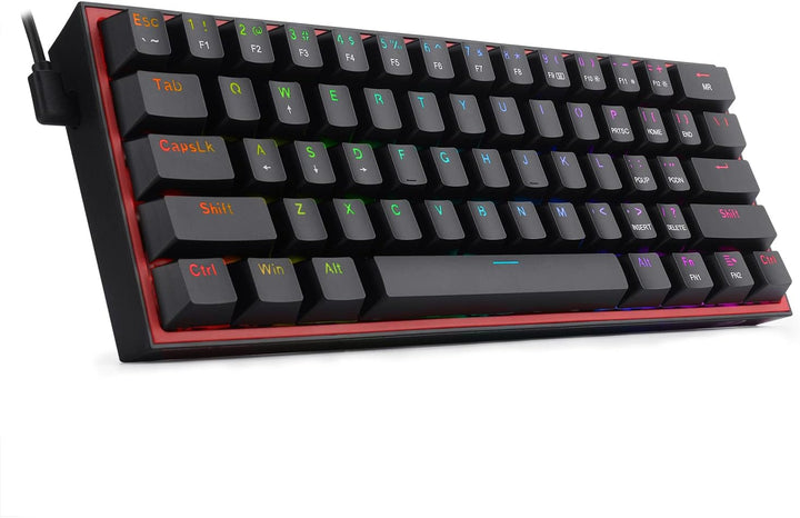 Redragon K617 Fizz - Teclado para juegos RGB 60% con cable, teclado...