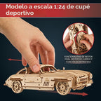 UGEARS - Rompecabezas de madera 3D con alas deportivas, kit de coche para