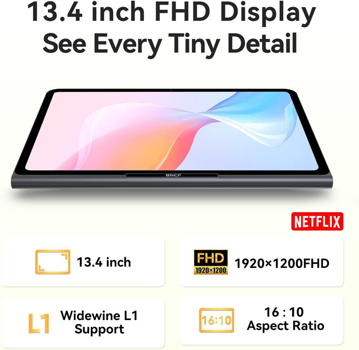 BNCF CinePad 13 Android 16 Tablet, pantalla grande FHD mate de 13,4...