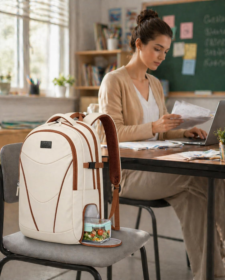 MATEIN HER Mochila de trabajo para laptop con compartimento para al...
