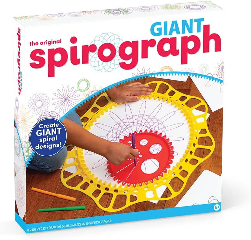 Spirograph Gigante, artes y manualidades, juguetes para niños, suministros de arte, suministros de manualidades, kit de dibujo, arte en espiral, kit de diseño de equipo clásico, marcadores, a partir