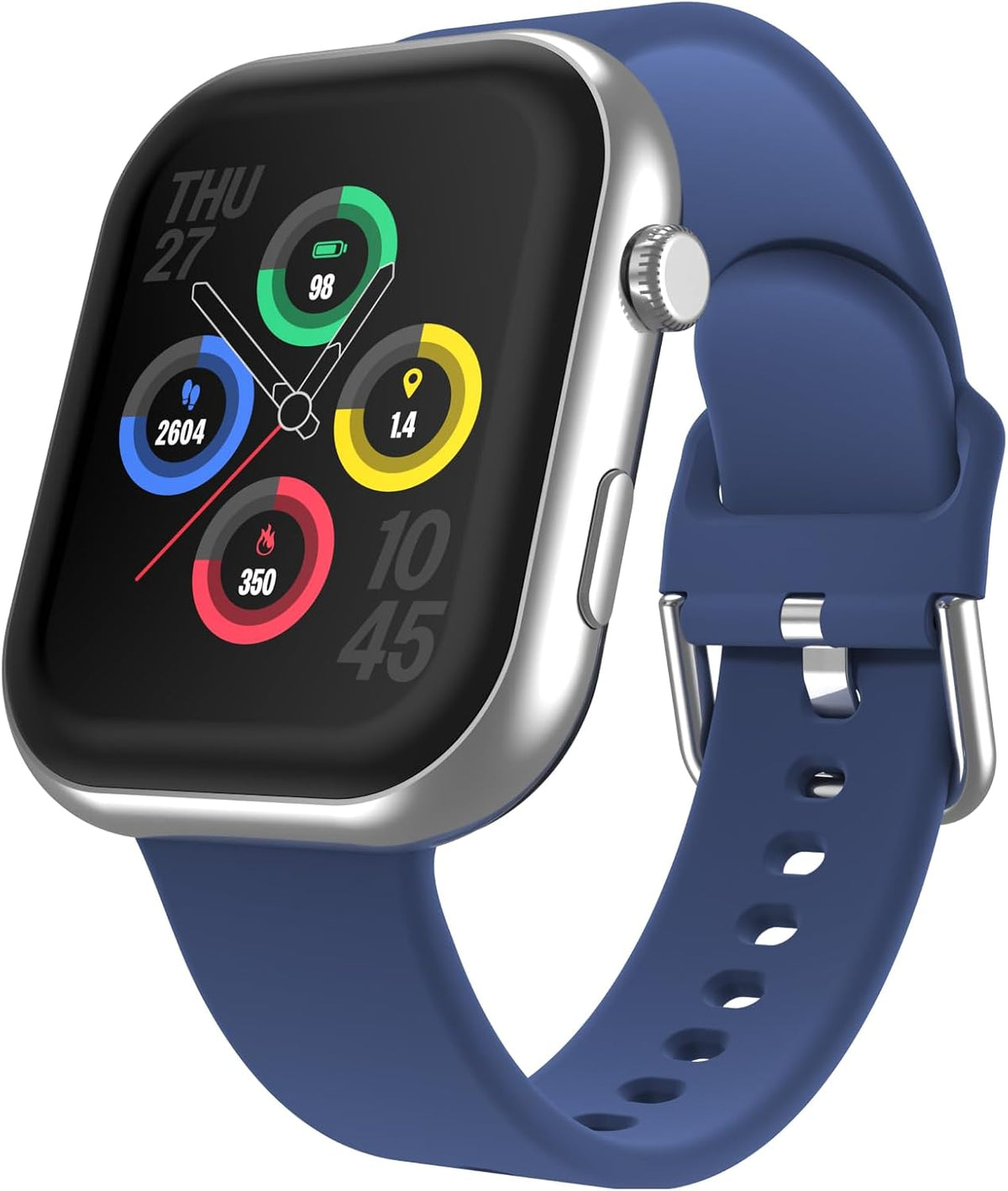 iTouch AIR 5 PRO - Reloj inteligente con GPS, AMOLED de 1.96 pulgadas, llamadas Bluetooth, más de 100 modos deportivos, frecuencia cardíaca, SpO2, seguimiento del sueño y el estrés, resistente al agua 3ATM, duración de la batería de 10 días, para iPhone y