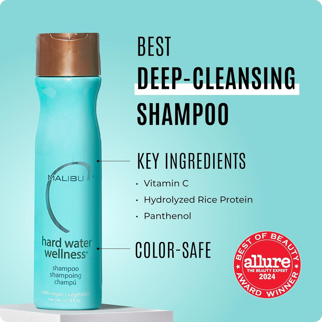 Malibu C Hard Water Wellness Remediy - Paquetes de champú de agua d...