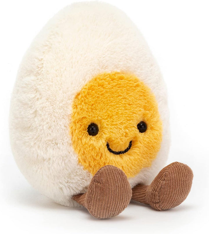 Jellycat Amuseables Huevo Hervido Feliz Juguete de Peluche, Pequeño...