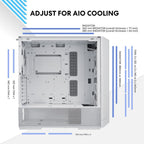 Lian Li LANCOOL 216 E-ATX Carcasa de PC, Carcasa de Juego RGB con Enfoque en el Flujo, 216 RGB negro